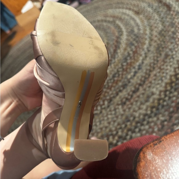 SAM EDELMAN Lavendar Metallic Stiletto Heel Sandals
(Soft Praline) - Picture 7 of 10